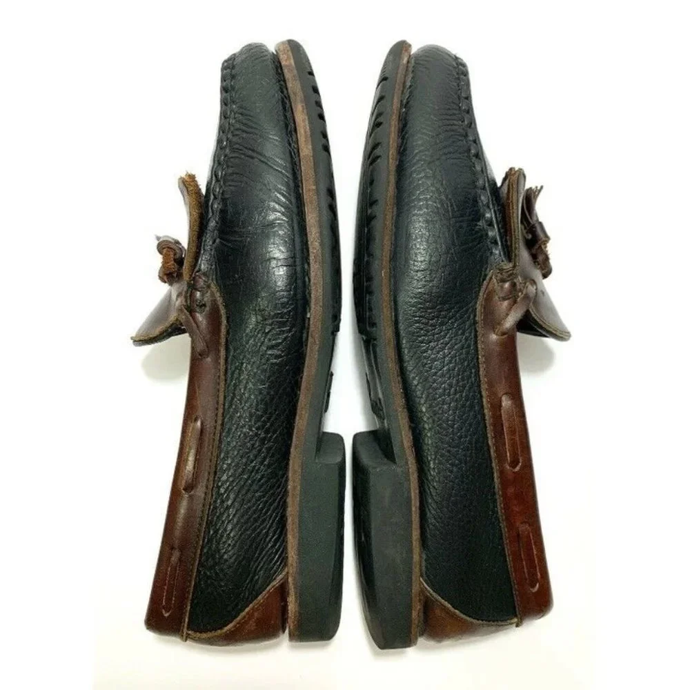 Allen Edmonds Port Washington Nashua Leather Brown Tassel Loafers